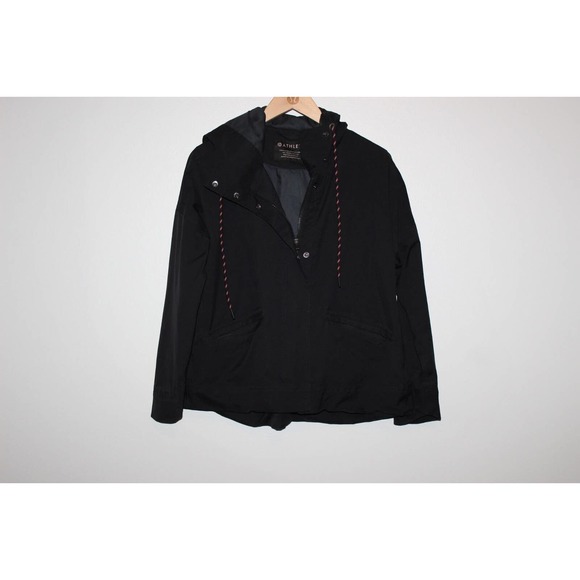 Athleta Stormlover Hooded Jacket Waterproof Black Women's Size Small H14489 - Picture 2 of 9